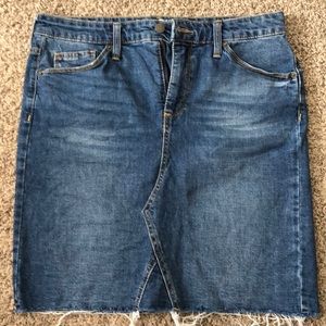 Universal Thread denim skirt with raw hem